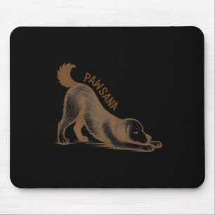 Tapis De Souris Yoga chiot pose du chien tête en bas méditation Pa