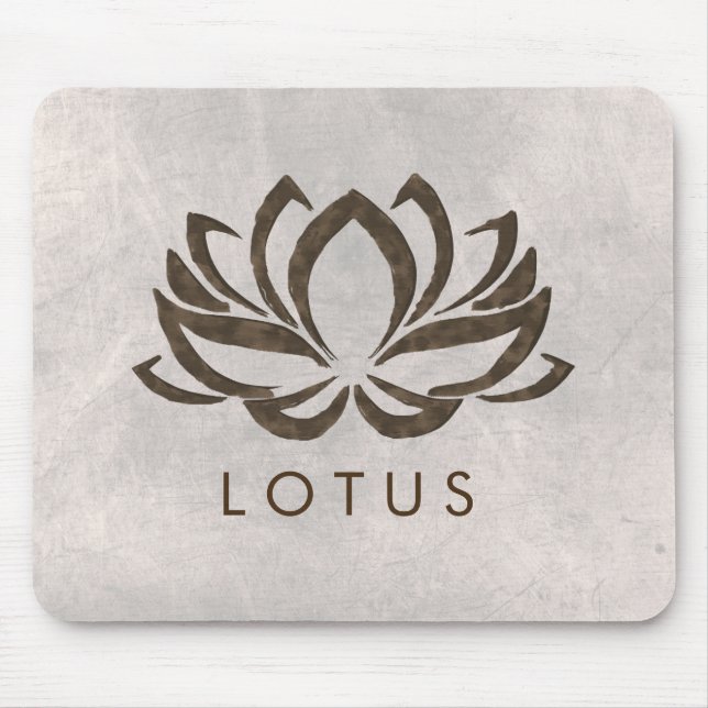 Tapis De Souris Yoga curatif d'aquarelle de fleur de Lotus (Devant)
