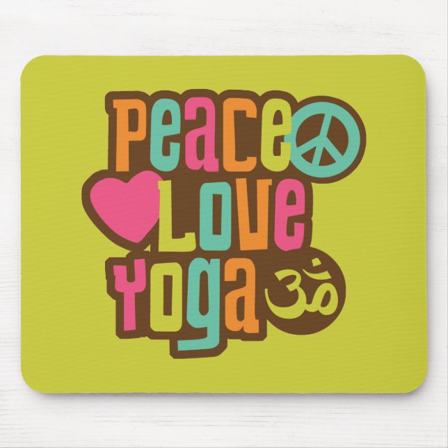 Tapis De Souris Yoga d'amour de paix (Devant)