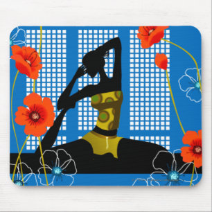 Tapis De Souris Yoga de pratique de femme