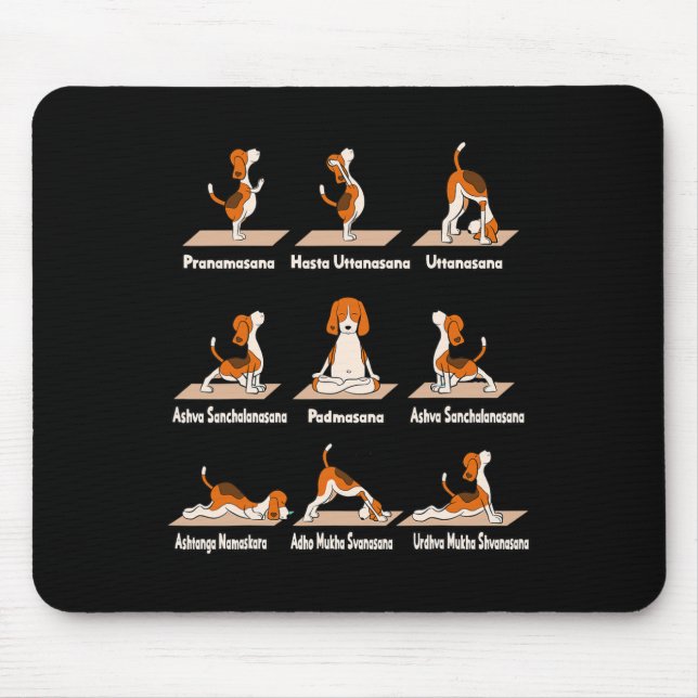 Tapis De Souris Yoga des chiens - Exercices Poses Lance Méditatif  (Devant)