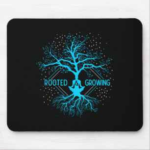 Tapis De Souris Yoga Enracinée Et Croissante Méditation Arbre De V
