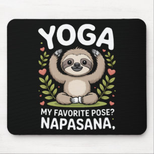 Tapis De Souris Yoga Ma Pose Préférée Napasana Paresseux _1