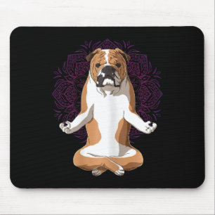 Tapis De Souris Yoga pour femmes Chien Bouledogue anglais