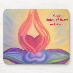 Tapis De Souris Yoga : Union de mousepad de coeur et d'esprit
