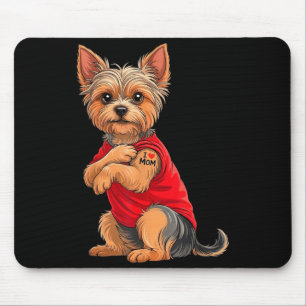 Tapis De Souris Yorkie avec yorkshire terrier tatoué amour