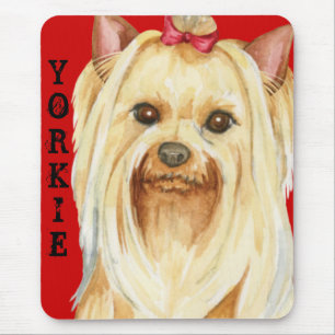 Tapis De Souris Yorkie Bloc de couleur Panier de souris