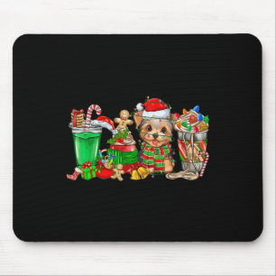 Tapis De Souris Yorkie Chien de Noël Pyjamas Café Latte Mugs Xma