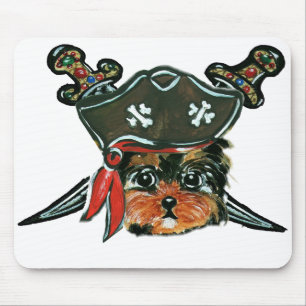 Tapis De Souris Yorkie Poo Pirate