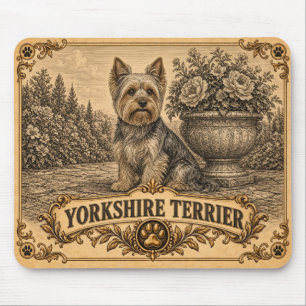 Tapis De Souris Yorkshire Terrier, Chien de Patrimoine Vintage