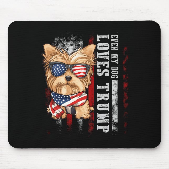 Tapis De Souris Yorkshire Terrier Chien Yorkie Même Mon Chien Aime (Devant)