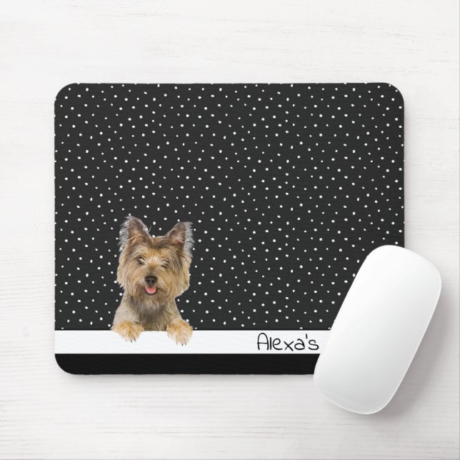 Tapis De Souris Yorkshire Terrier en Pois (Avec souris)