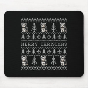 Tapis De Souris Yorkshire Terrier laide de Noël Sweat Funny Chien