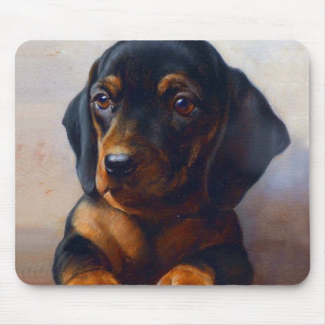 Tapis De Souris Young Dachshund par Carl Reichert (Devant)