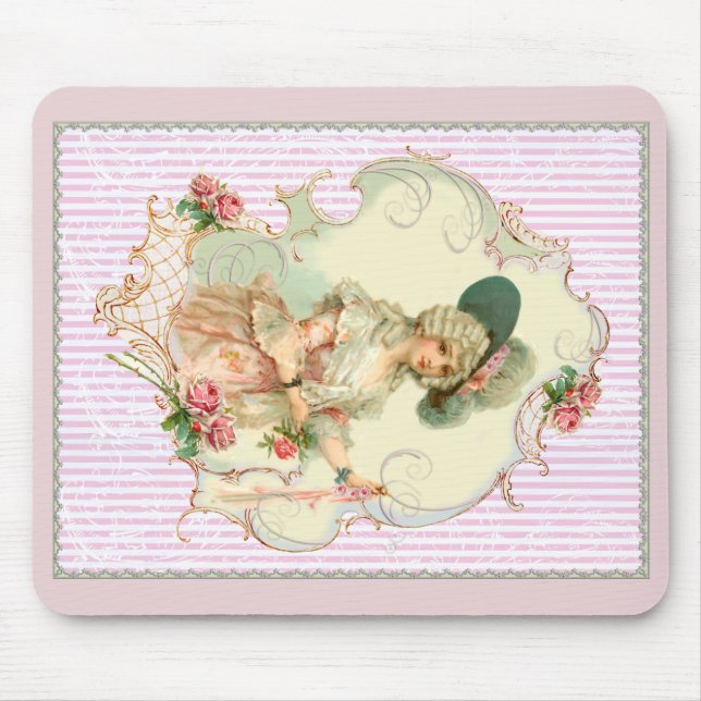 Tapis De Souris Young Marie Antoinette Roses roses roses (Devant)