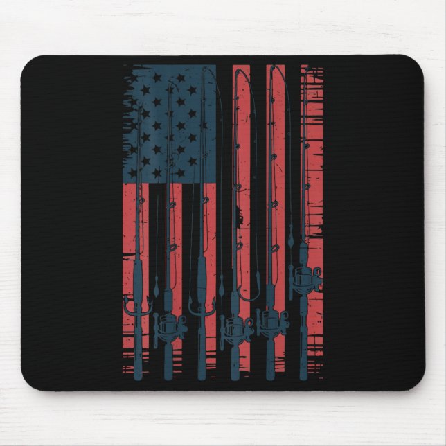 Tapis De Souris Youth American Flag Fishing Le Men Boys Patriotic  (Devant)