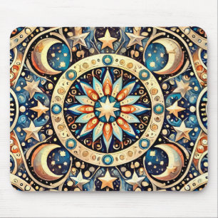 Tapis De Souris ~ Zany Motif des lunes et des étoiles ~
