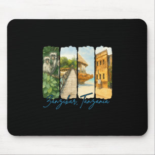 Tapis De Souris Zanzir Tanzanie Voyage Voyage Pinceau Souvenir