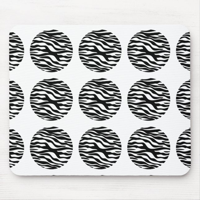 Tapis De Souris Zebra Print Pois Mousepad (Devant)