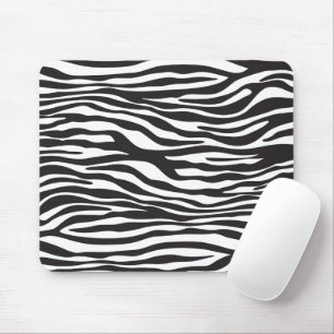 Tapis De Souris Zebra Print, Zebra Stripes, Black And White