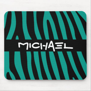 Tapis De Souris Zebra rayures motif + votre arrière - plan & idées