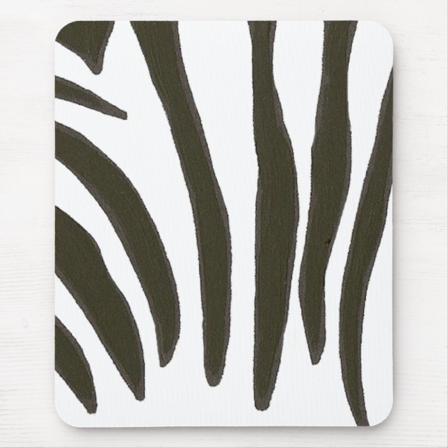 Tapis De Souris Zebra Stripes, art de la faune mousepties (Devant)