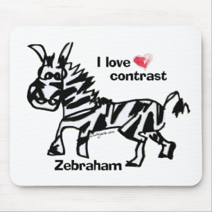 Tapis De Souris Zebraham - J'aime le contraste