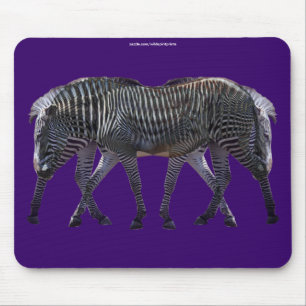 Tapis De Souris Zebras African Horse Wildlife Art Mousepad