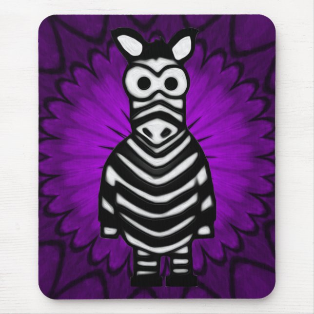 Tapis De Souris Zèbre de bande dessinée (Devant)