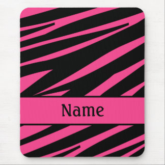 Tapis De Souris Zèbre noir rose personnalisé Imprimer Mousepad