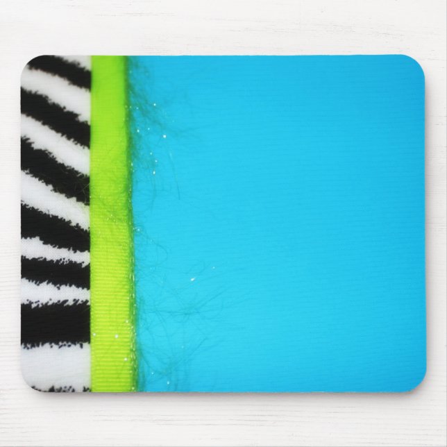 Tapis De Souris Zèbre snob sur Mousepad bleu (Devant)