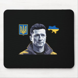 Tapis De Souris Zelensky Ukraine Drapeau Ukrainien Vintage Soutien