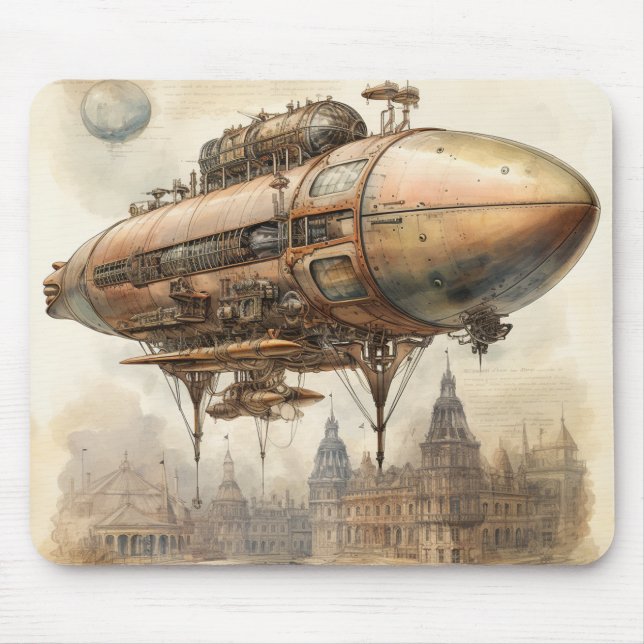 Tapis De Souris Zeppelin Steampunk vintage (12) (Devant)
