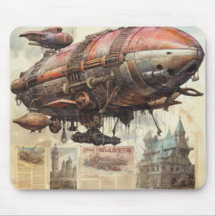Tapis De Souris Zeppelin Steampunk vintage (9)