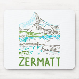 Tapis De Souris Zermatt Suisse Cadeau Souvenir Pour Touristes Auto