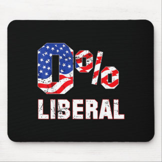 Tapis De Souris Zéro Pour Cent 0% Libéral Drapeau Usa Vintage Humo