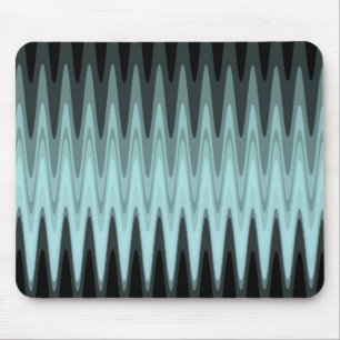 Tapis De Souris Zig Zag Turquoise noir Motif gris