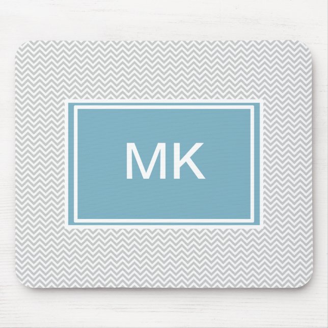 Tapis De Souris ZigZag gris simple (Devant)