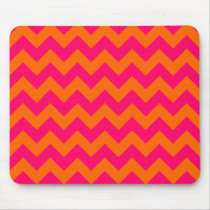 Tapis De Souris Zigzag orange et rose