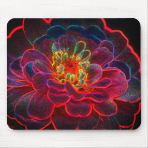 Tapis De Souris Zinnia Abstrait Flower Art