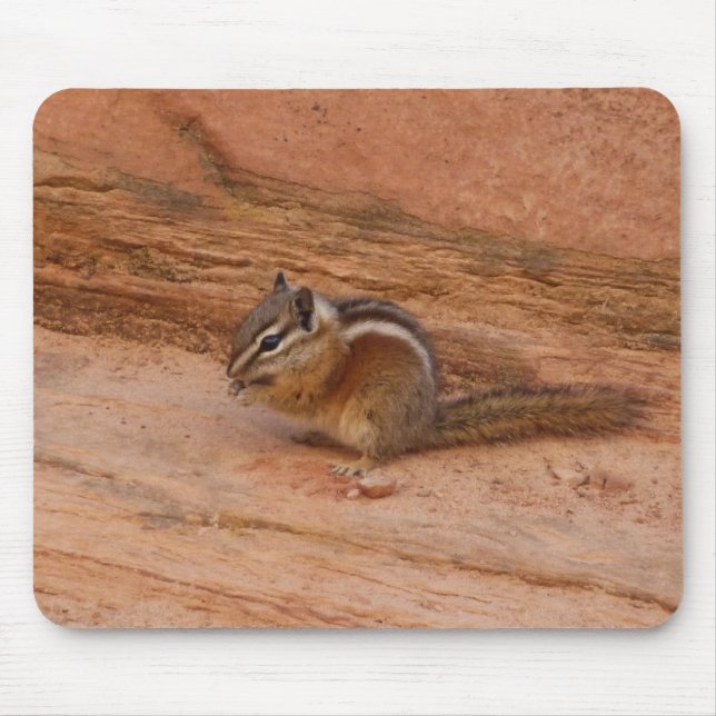 Tapis De Souris Zion Chipmunk sur Red Rocks (Devant)