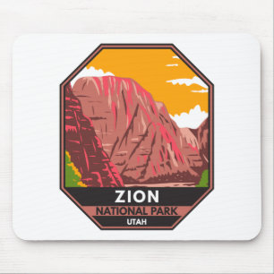 Tapis De Souris Zion National Park Utah Vintage