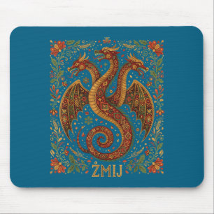 Tapis De Souris Zmij Dragon Slave Mythe Païen Art Serpent Folklori