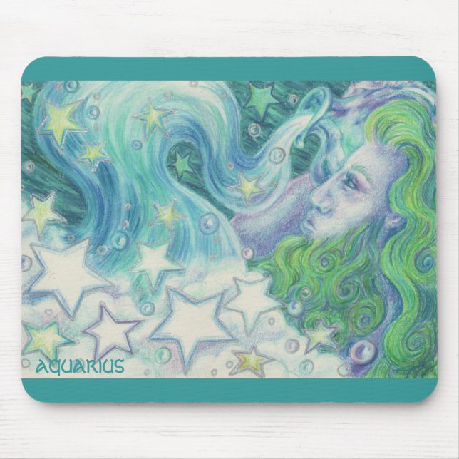 Tapis De Souris Zodiac Aquarius mousepad (Devant)