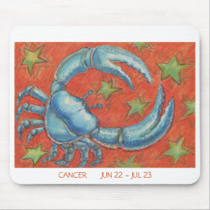 Tapis De Souris Zodiac Cancer mousepac frontière blanche