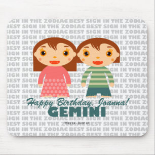 Tapis De Souris Zodiac Gemini pour enfants