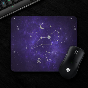 Tapis De Souris Zodiac Purple Leo   Horoscope d'astrologie cosmiqu