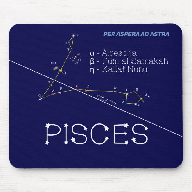 Tapis De Souris Zodiaque Pisces (Devant)