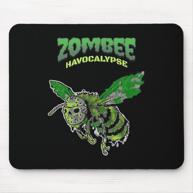 Tapis De Souris Zombee Havocalypse Soky Funny Halloween Bee W_hock (Devant)