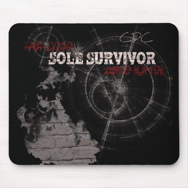 Tapis De Souris Zombie Apocalypse Sole Survivante Pad Souse (Devant)